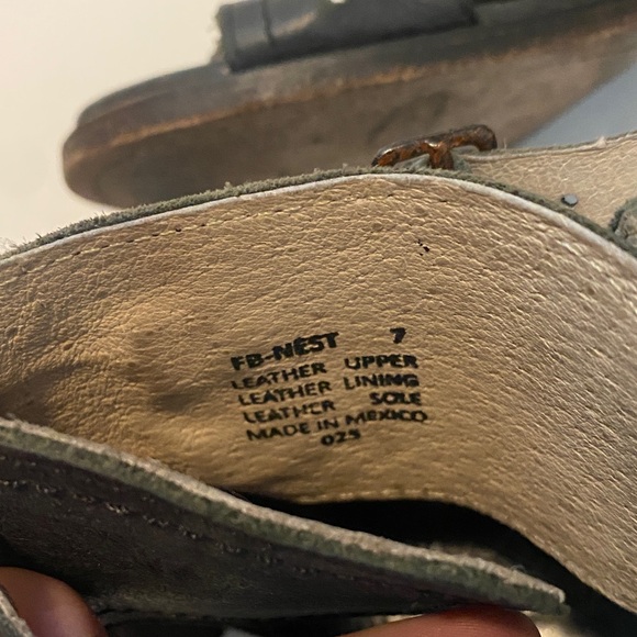 Freebird by Steven Black Leather Heeled Sandals size 7 - Picture 4 of 8